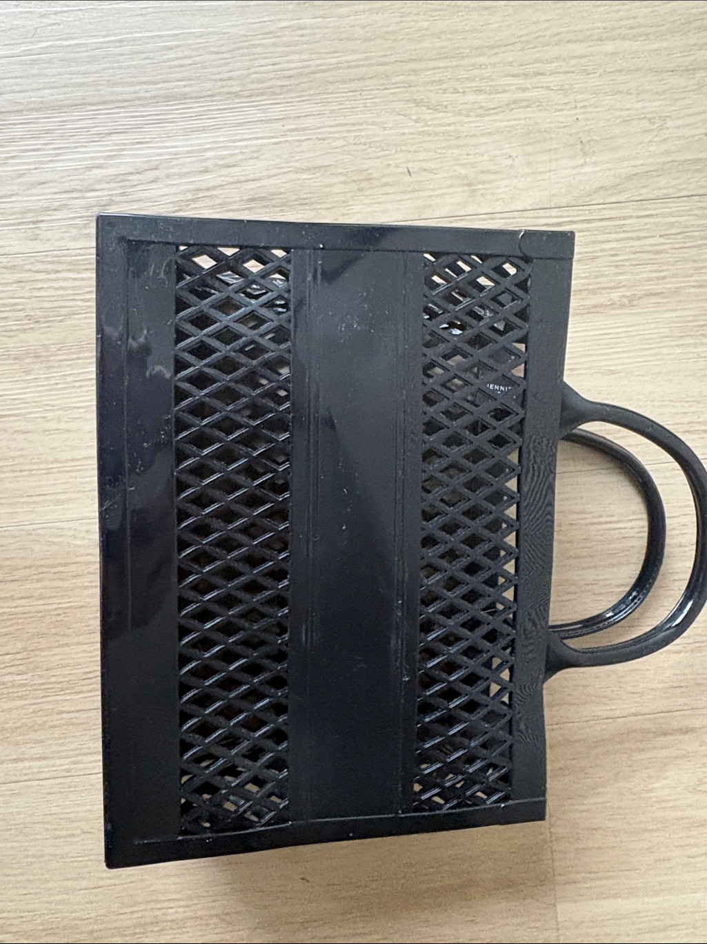 Jennifer Fisher Black Lattice Jelly Handheld Tote — image 2 of 6